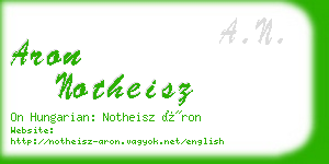 aron notheisz business card